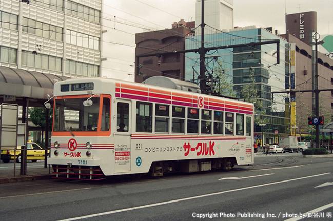 岡山電軌 東山本線 7101 （2002年10月28日撮影）